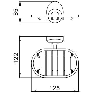 Мыльница Frap F1602-1 хром